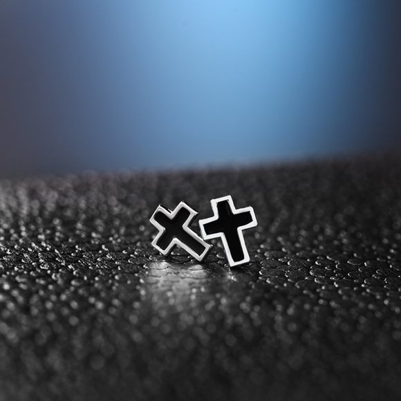 Myth X Dream Jewelry - Black Cross Stud Earrings